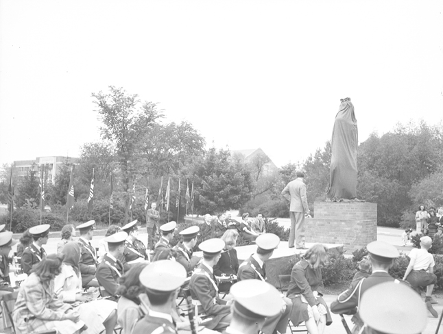 Spartan Statue Unveiling, 1945