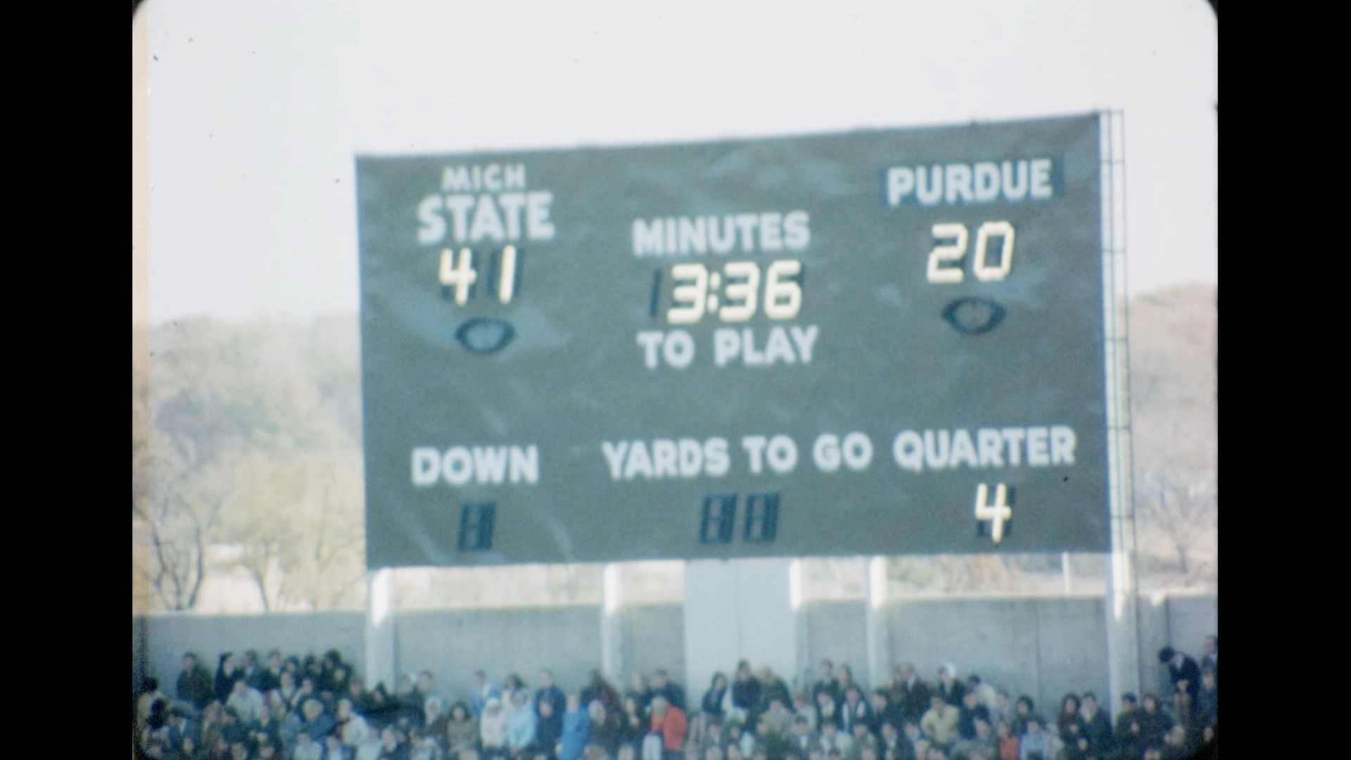 MSU Football vs. Purdue, 1966 (color)