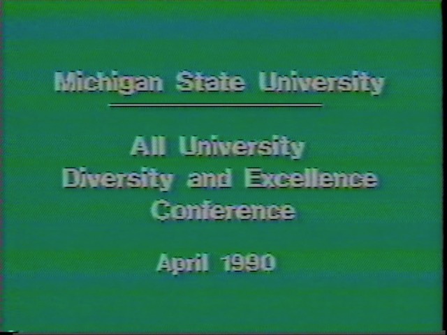 Dr. Stanley Sue Speaks at MSU's All University Diversity and Excellence Conference, April 1990