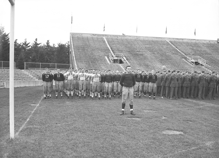 Campus football leagues in formation, November 6, 1943