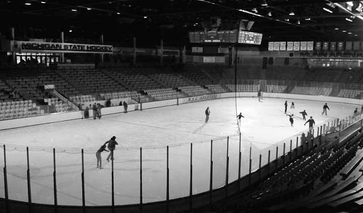Interior of Munn Arena Ice During Recreational Skating