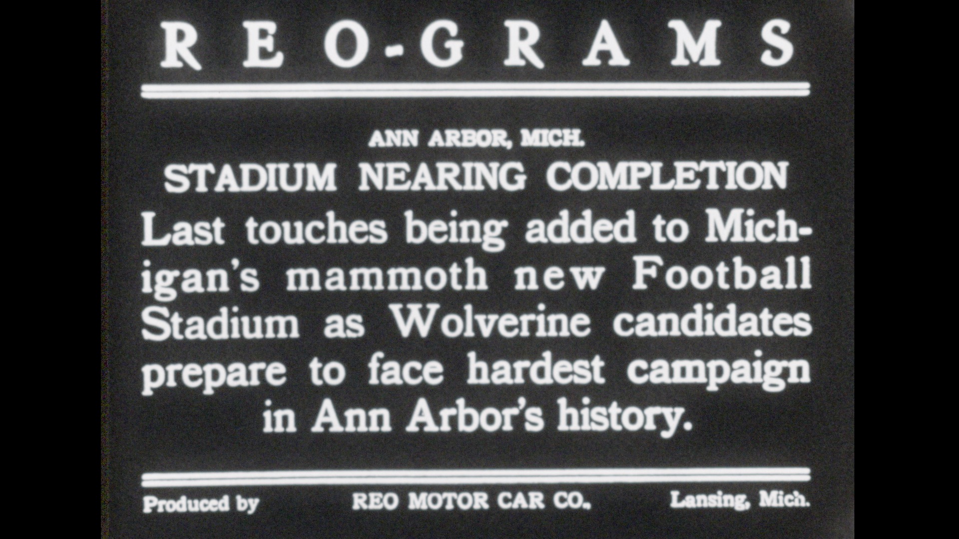 REO Reel #5, circa 1927
