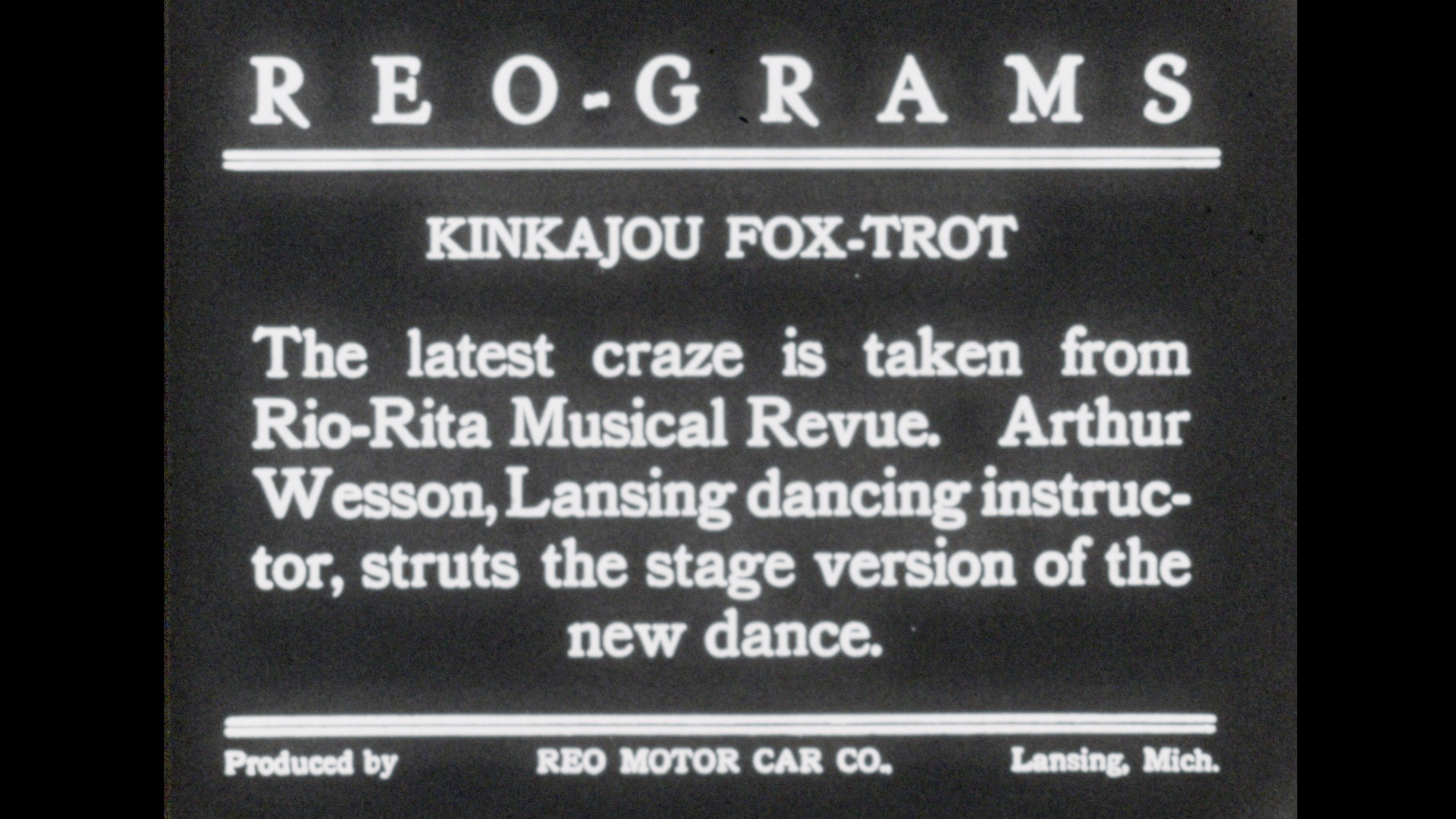 REO Reel #3, circa 1927
