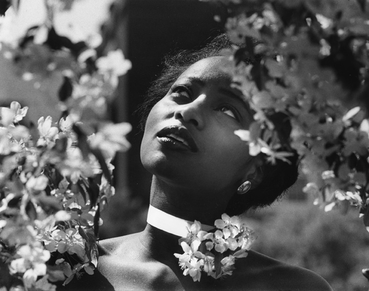 Woman with flowers