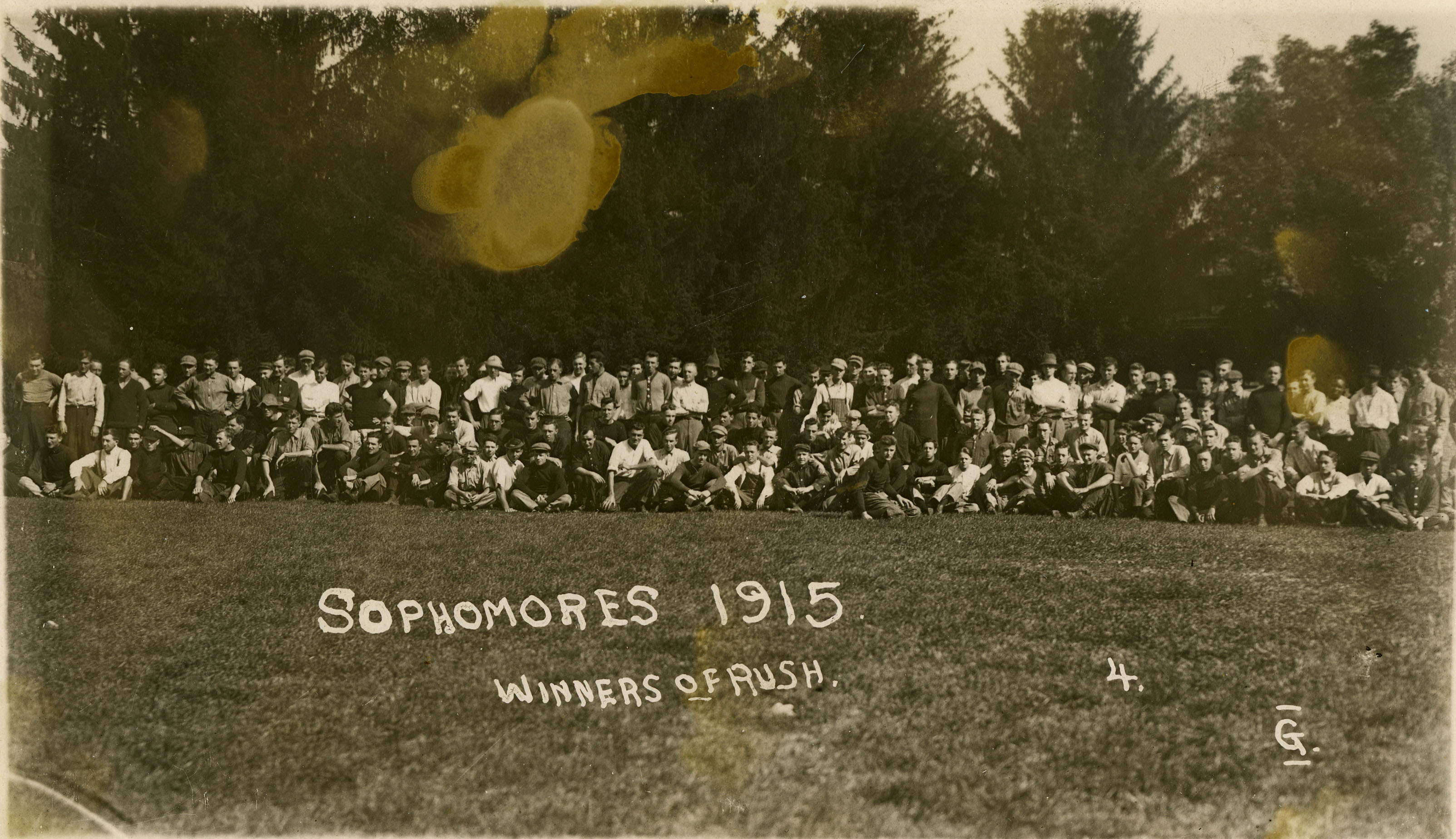 Class of 1915, sophomores, winners of Class Rush, date unknown