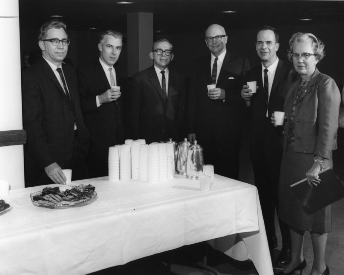 Faculty at a Refreshment Table, January 27, 1964