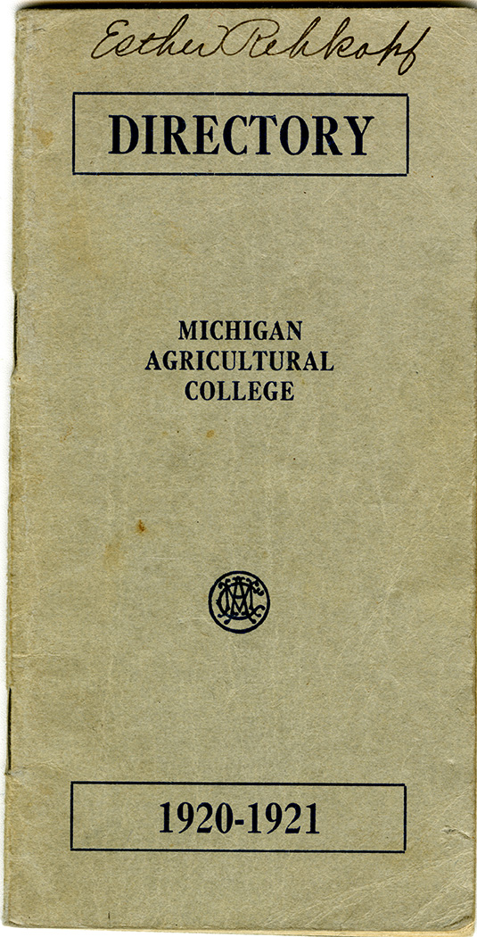 1920-1921 Michigan Agricultural College Faculty, Staff, and Student Directory