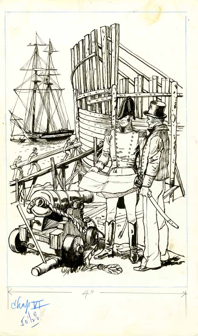 Drawing from Open Door to the Great Lakes, 1966