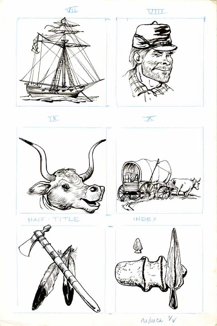 Drawings from Open Door to the Great Lakes, 1966