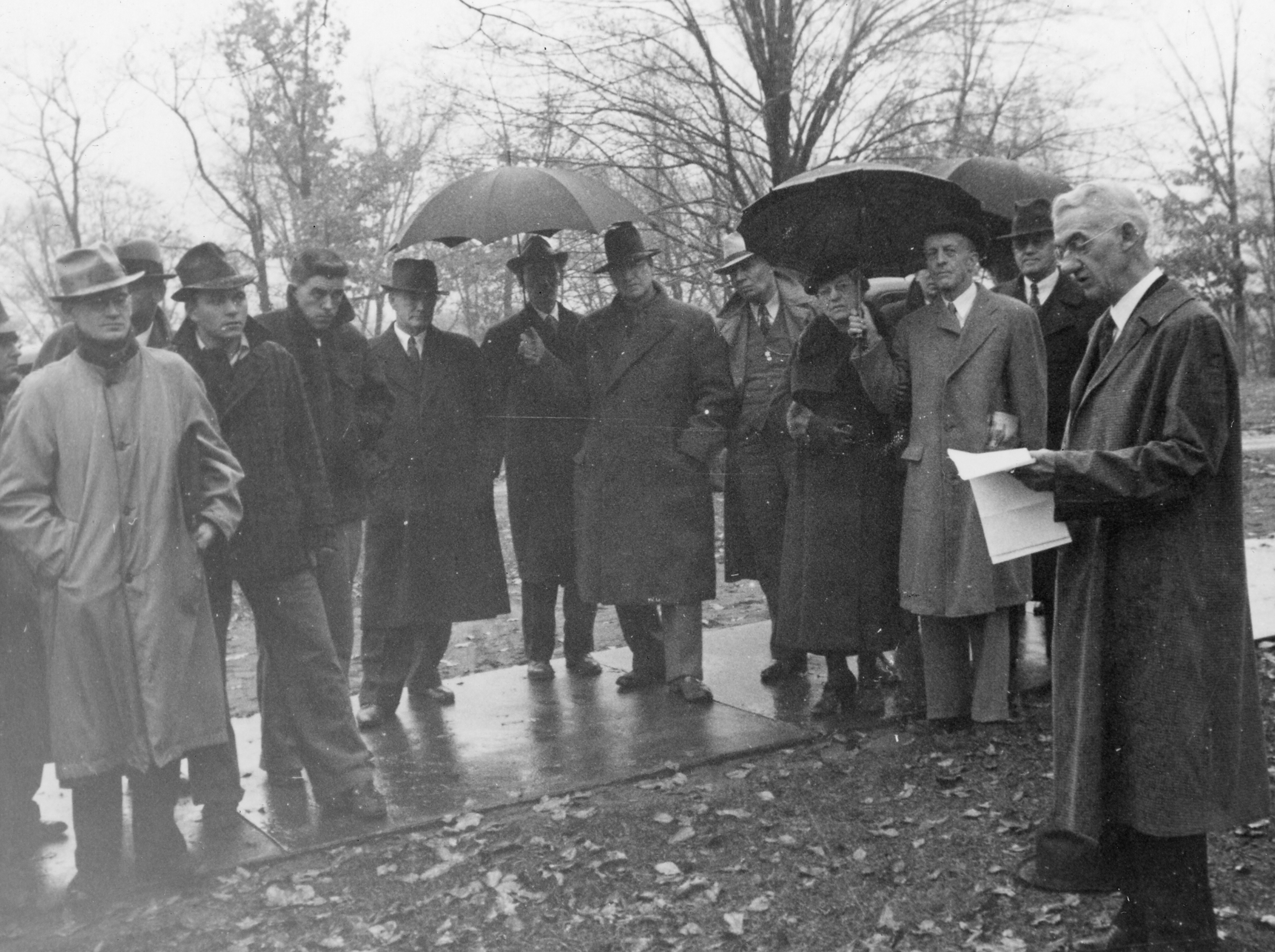 Roosevelt Elm Tree Plaque Dedication, November 13, 1937