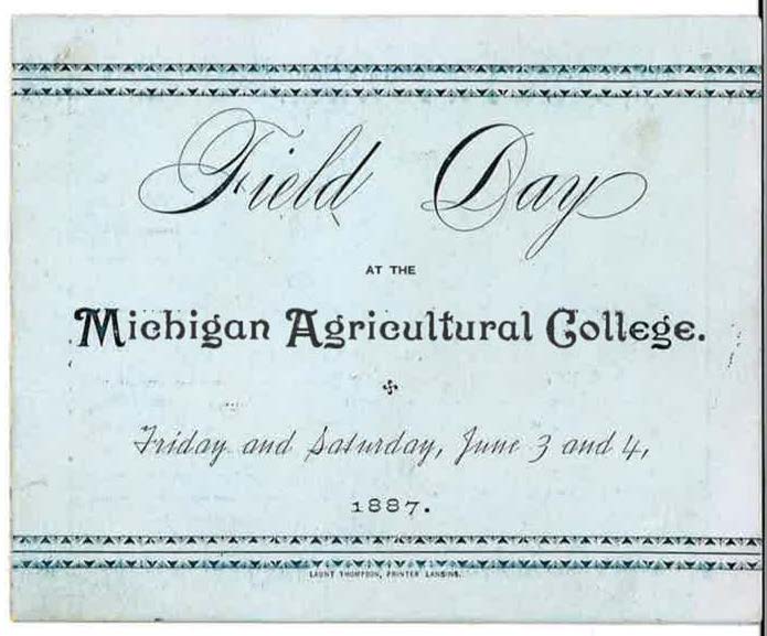 Field Days at Michigan Agricultural College Program, June 3 & 4, 1887