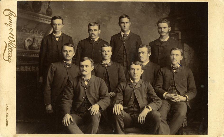 Students posed for a class photo, 1886