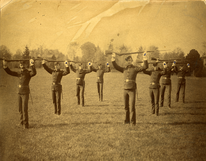 Candidates for officers commission under Lieutenant J.A. Lockwood, 1885-1886