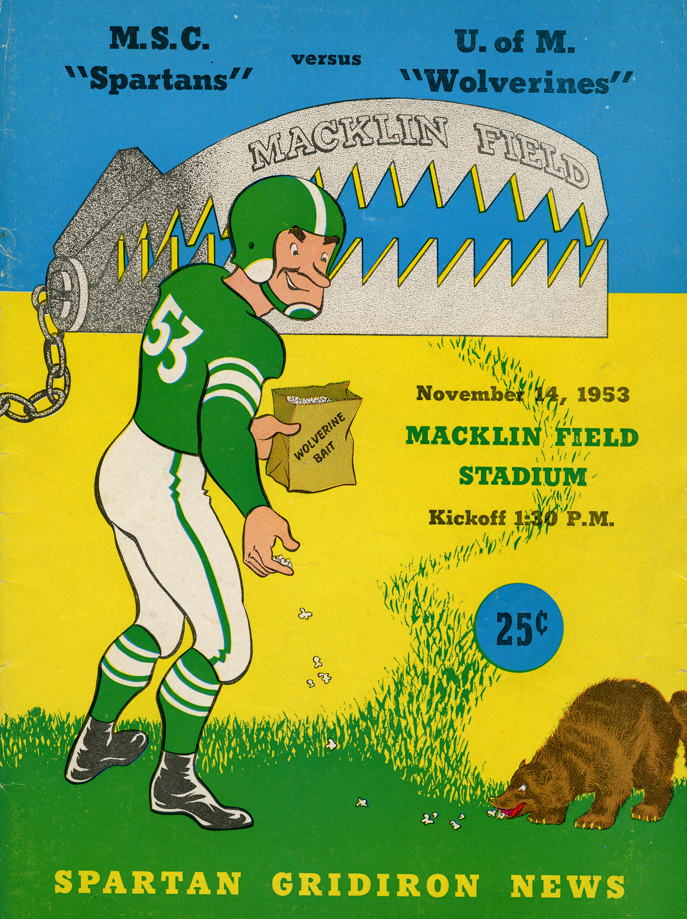 MSC vs. U of M, Spartan Gridiron News, November 14, 1953