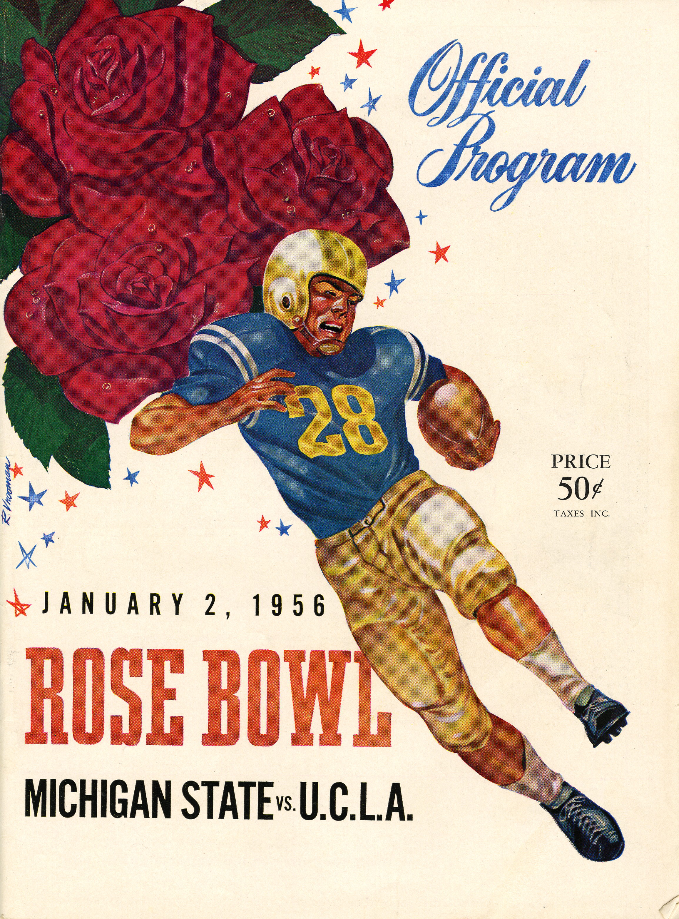 1956 Rose Bowl program cover