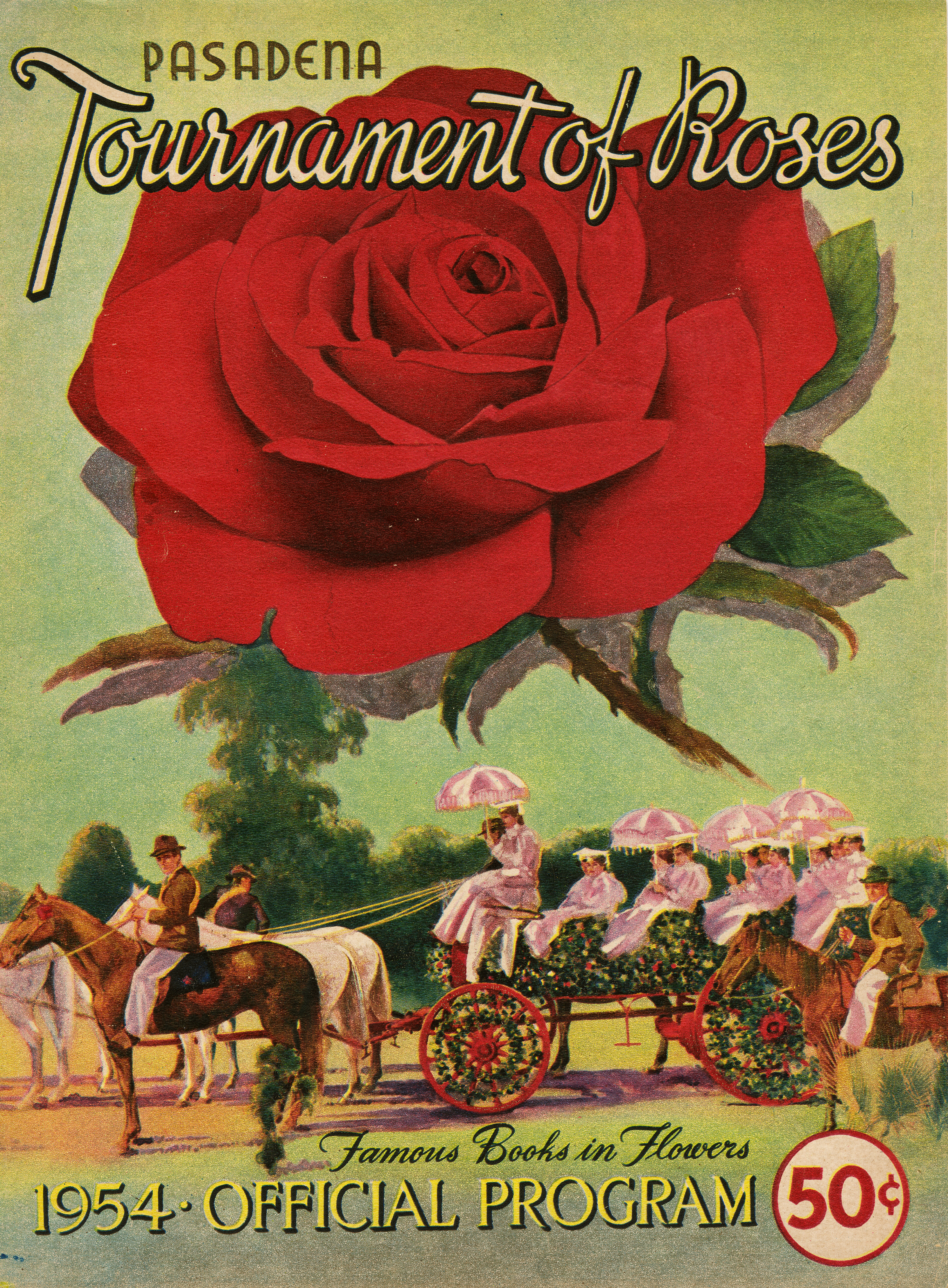 1954 Tournament of Roses parade program cover