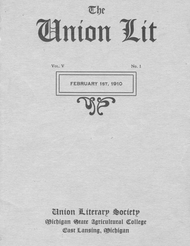 Ye Union Lit Speculum; 1910, Vol.05, No.01