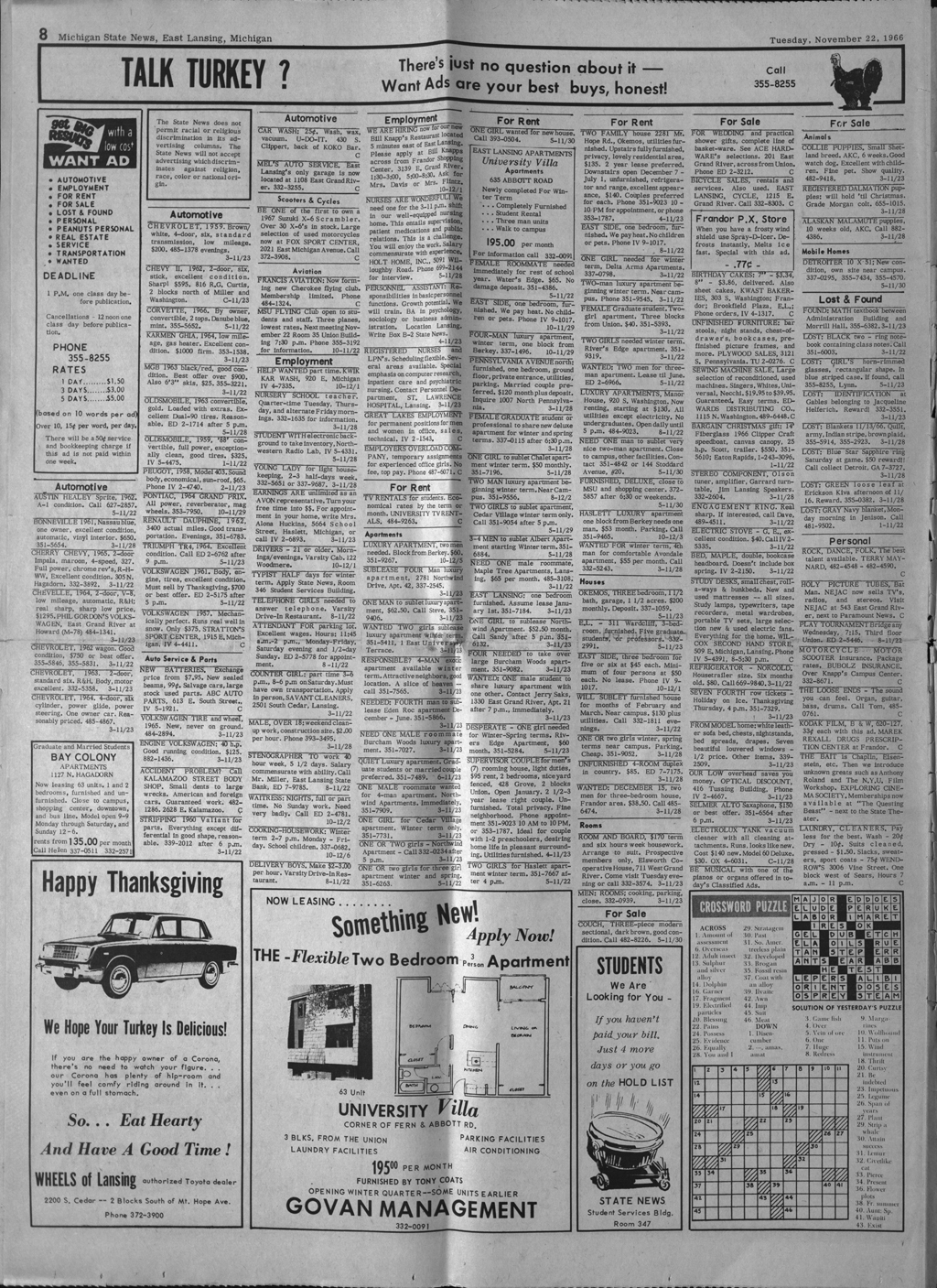 State News, November 22, 1966