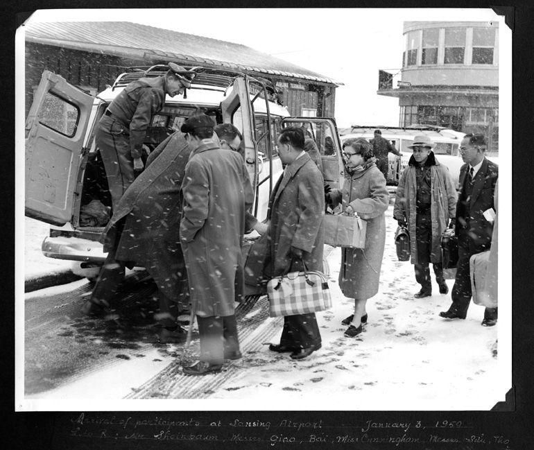 Arrival of participants at Lansing Airport