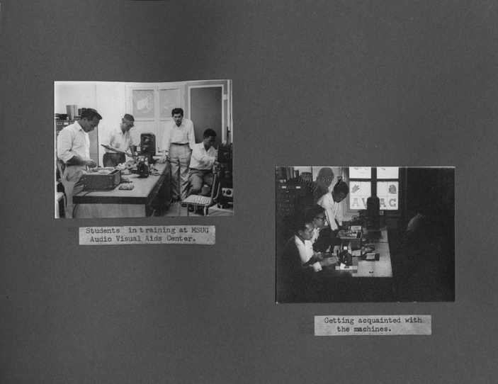Students in training at MSUG Audio Visual Aids Center