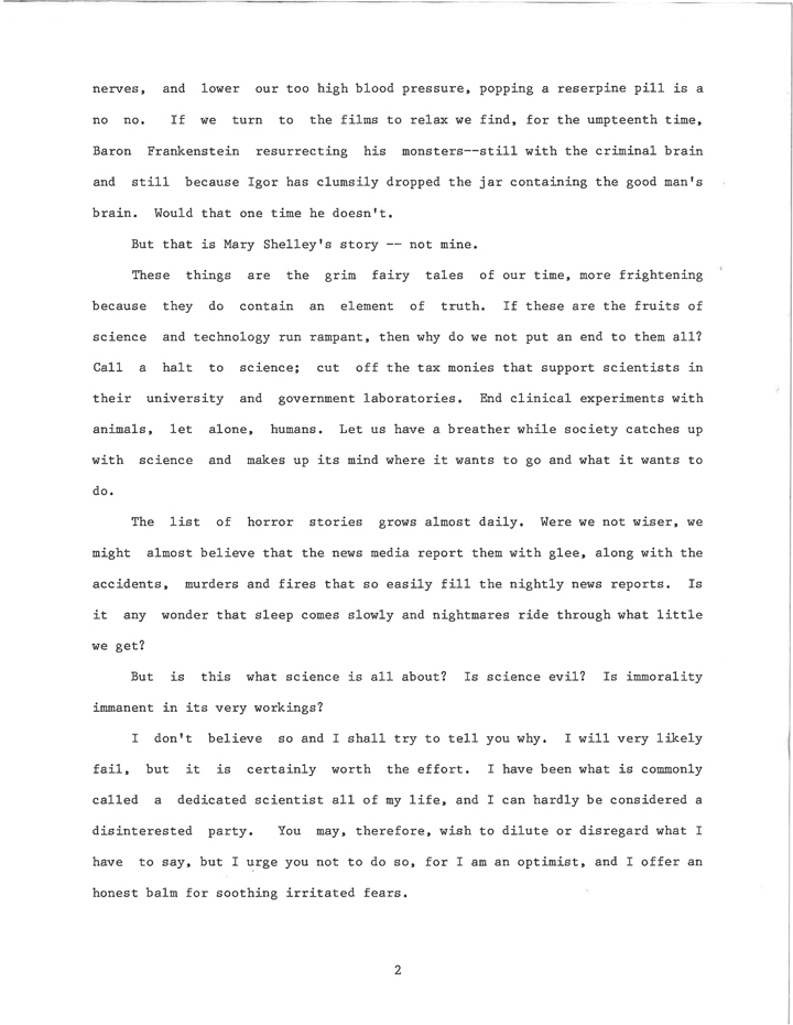 Commencement Address by Barnett Rosenberg