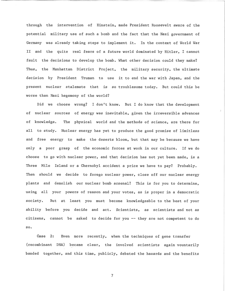 Commencement Address by Barnett Rosenberg
