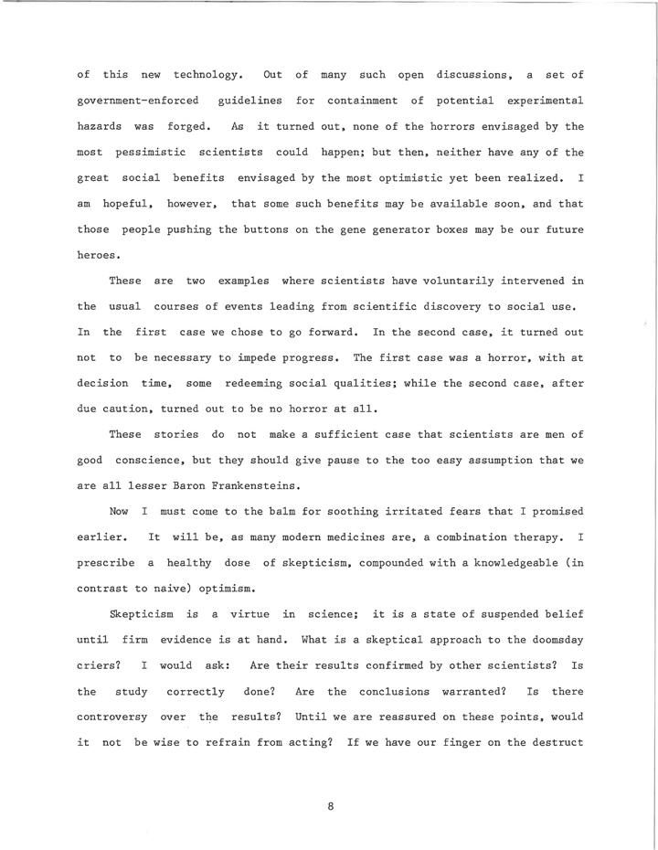Commencement Address by Barnett Rosenberg