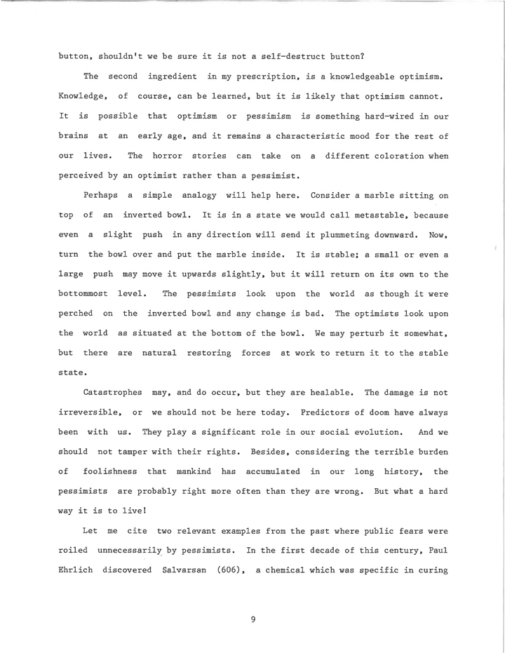Commencement Address by Barnett Rosenberg