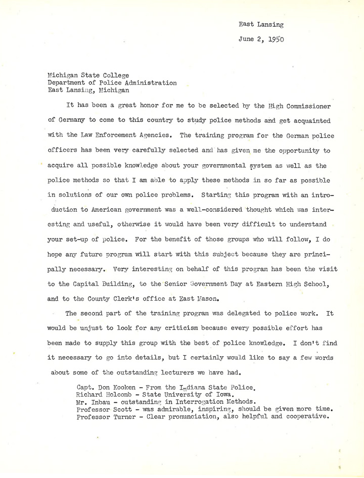 Excerpts of Random Comments Made, 1950